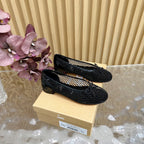 CL 25 Mary Jane Pumps Black Mesh 317852