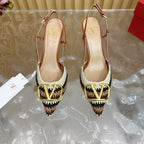 VT 25 Bohemian Slingback Brown Knitted Sheepskin 325190