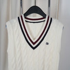 Celine Arc de Triomphe Vest White Cashmere