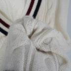 Celine Arc de Triomphe Vest White Cashmere