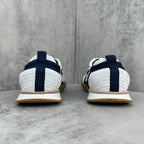 HM Men's Jet Sneaker White Blue Suede 656858