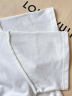 LV 25 Rainbow Smiley Face Print Short Sleeves Shirt White Cotton