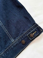 Celine 25 Denim Jacket Blue White Cotton