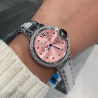 Cartier Men's Bleu Balloon 33mm Silver Pink Dial