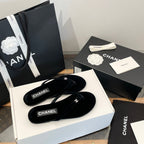 cc thongs black velvet
