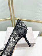 Jimmy 26s High Heel Pump 65 Black Lace Sheepskin 605957