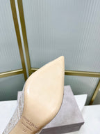 Jimmy 26s Heel Pump 85 White Beige Lace Sheepskin 605960