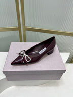 Jimmy 26s Pointed Toe Pump 25 Burgundy Cowhide 605964