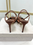 Jimmy 26s Peep-Toe High Heels  85 Brown Sheepskin 605974