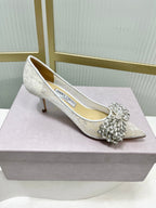 Jimmy 26s High Heels 65 White Imported Lace Sheepskin 605984