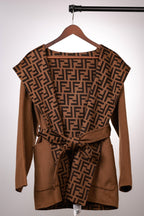 Fendi 25 Jacket Brown Jacquard 0007