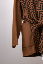 Fendi 25 Jacket Brown Jacquard 0007