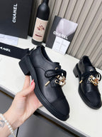 CC Shoe Oxford 50mm In Black Calfskin And Lycra Fabric 944545