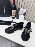 CC Shoe Oxford 50mm In Black Calfskin And Lycra Fabric 944545