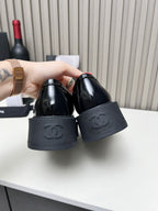 CC Moccasins Glossy Black Lambskin 944571