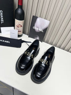 CC Moccasins Glossy Black Lambskin 944571