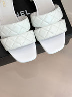 CC 25 Mid Heel Mule 5CM White Italian Leather 225350