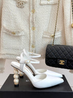 CC 25 Slingback White Lambskin 308651