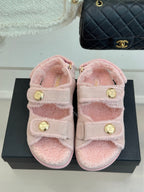 CC 26 Dad Sandal Pink Velvet Wool Velvet Wool 609761