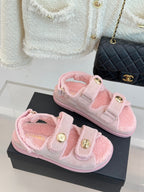 CC 26 Dad Sandal Pink Velvet Wool Velvet Wool 609761