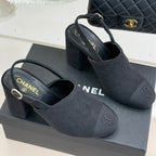 CC 26 Slingback Black Corduroy Grosgrain 609984