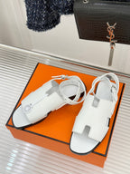 HM 26ss Flat Sandals White Sheepskin 642792