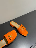 VT 25 Vlogo Slides 2cm Orange Cowhide 337915