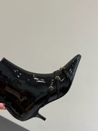 Miu 40 short boots black patent leather 417985