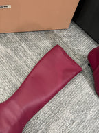 Miu 40 knee high boots berry cowhide