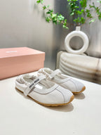 Miu Miu 2026 Ballet Flat White Suede Fabric 618680