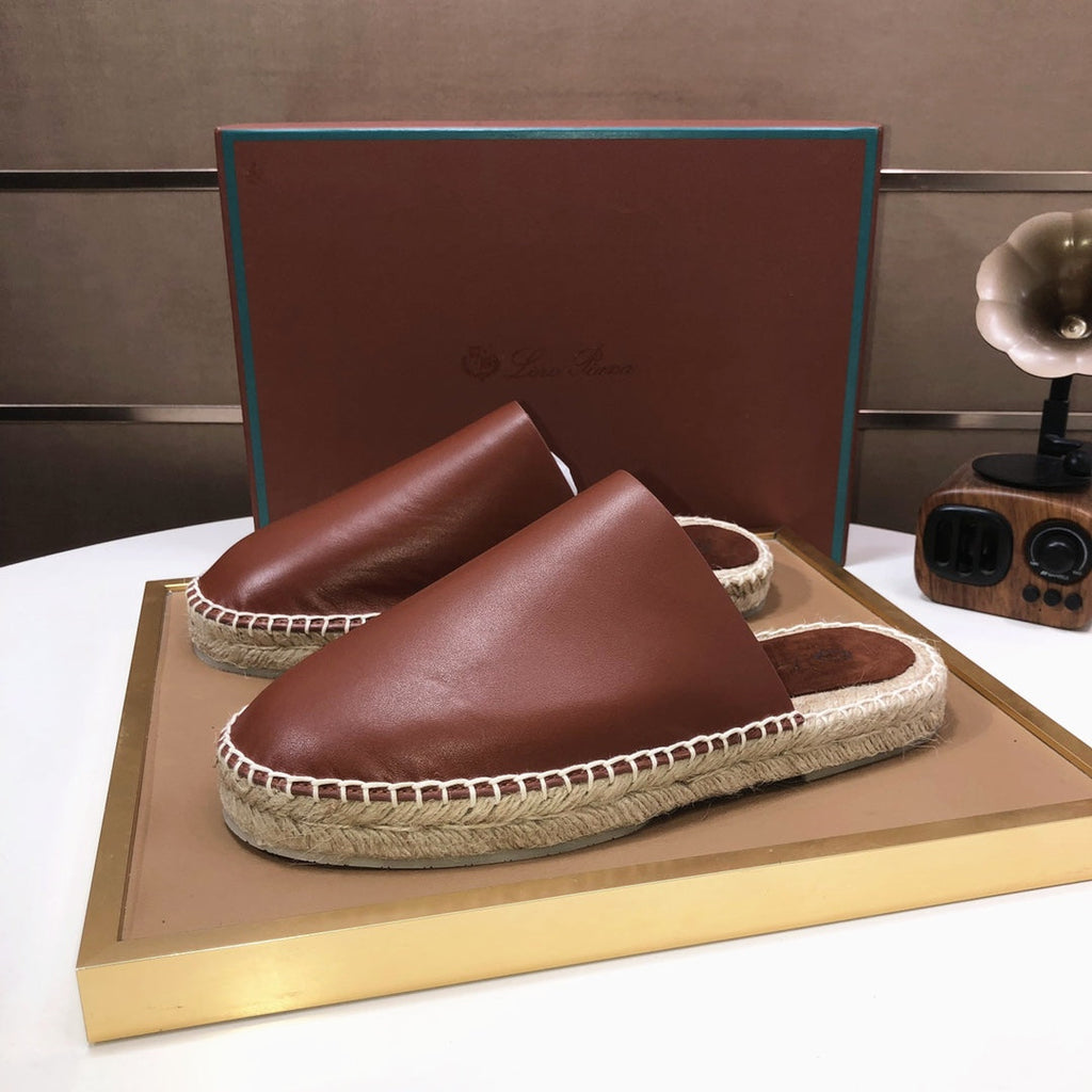 LP SEASIDE WALK MULE DEEP TAN CALFSKIN