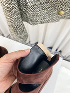 The Row 2025 Boot Coffee Suede Sheepskin 576056