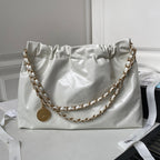 24C CC Hobo 22 bag 45cm Light Grey Lambskin