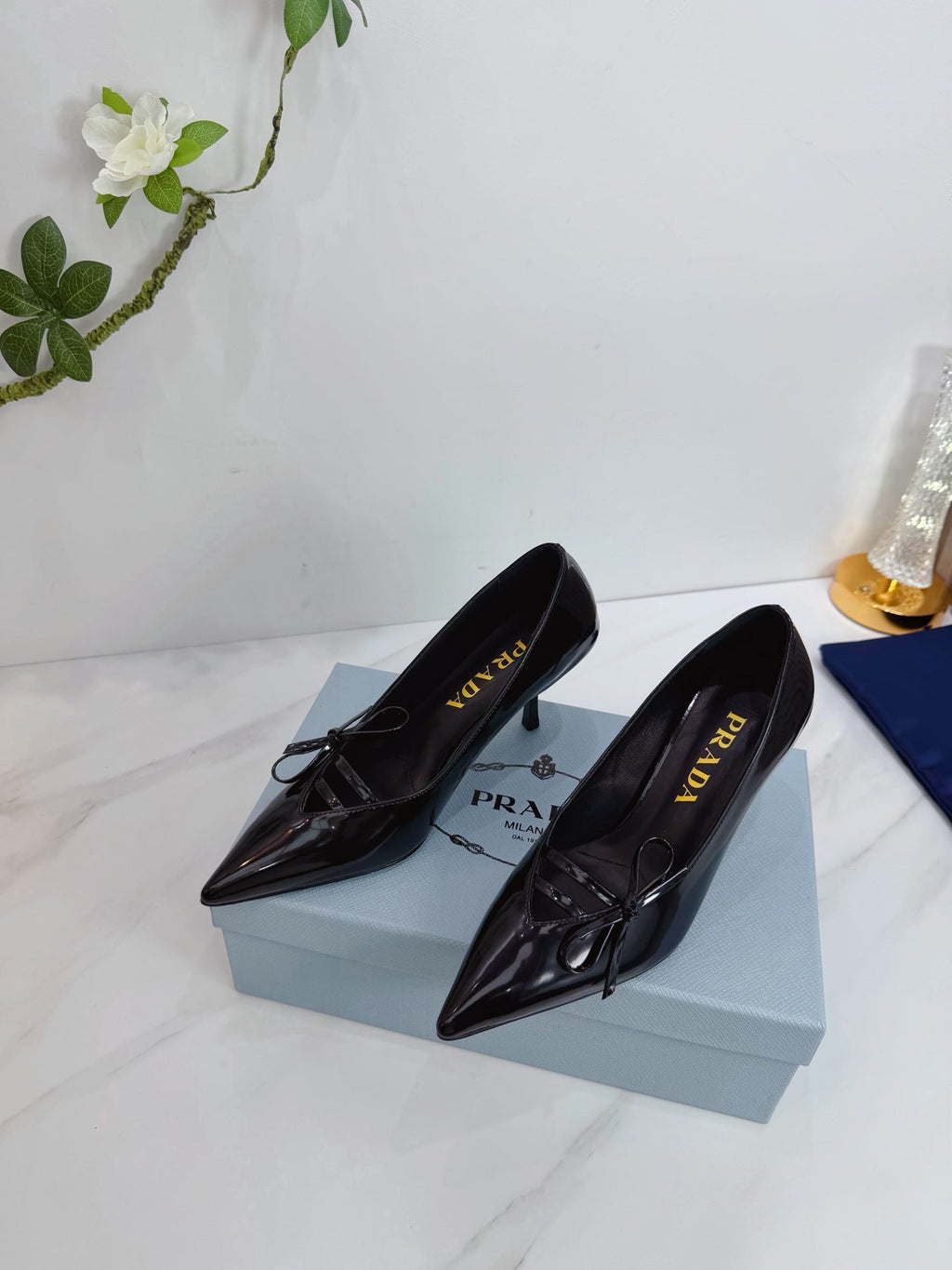 PRA 26SS High Heels Pumps 75 Black Patent Leather 592352