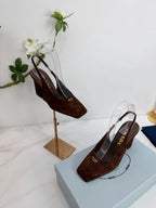 PRA 26SS Slingback 85 Dark Brown Suede 592366