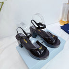 PRA 26SS Platform Sandals 75 Black Patent Leather 592375
