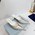 PRA 26SS High Heel Mule 55 Ivory Beige Cowhide 592409