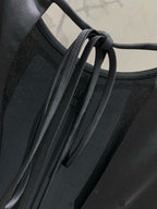 Miu Miu Ostrich Feather Dress Black Acetate Satin Fabric