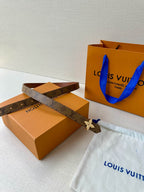 LV Flowergram 20mm Reversible Belt Brown Calfskin