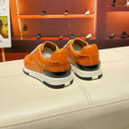 HM Men's 25 Trail Sneaker Orange Cowhide 663842