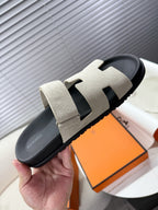 HM Chypre Sandal Beige Grey Suede 205486