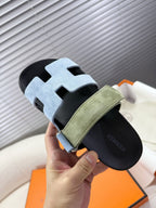 HM Chypre Sandal Demin Blue mix Pear green Suede 205488