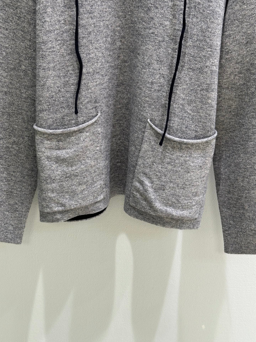 Miumiu 2026 Half-zipper Sweater Grey Mix Blue Cashmere