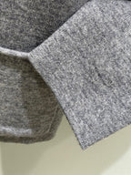 Miumiu 2026 Half-zipper Sweater Grey Mix Blue Cashmere