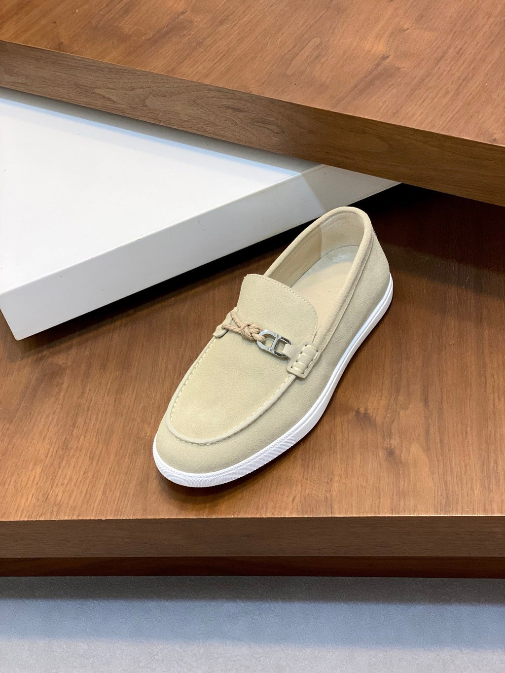 HM Men's 25 Loafer Light Beige Suede 636731
