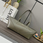 Loewe Cropped Handbag 39 Olive Green Glossy Calfskin 280653