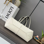 Loewe Cropped Handbag 39 White Glossy Calfskin 280661