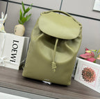 Loewe 2025 Flamenco Backpack 40cm Olive Green Calfskin 274688