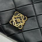 LOE 20 PUFFER GOYA BAG IN BLACK NAPPA LAMBSKIN