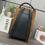 Loewe 2025 Flamenco Backpack 40cm Black Brown Leather Suede 274692
